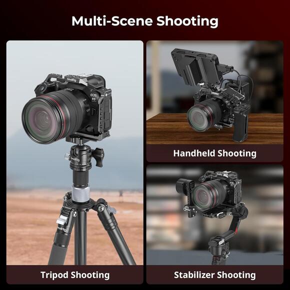 Canon R5 Mark II, Aluminum Alloy Camera Video Cage with Cold Shoe Mount 4978 - Picture 6 of 6